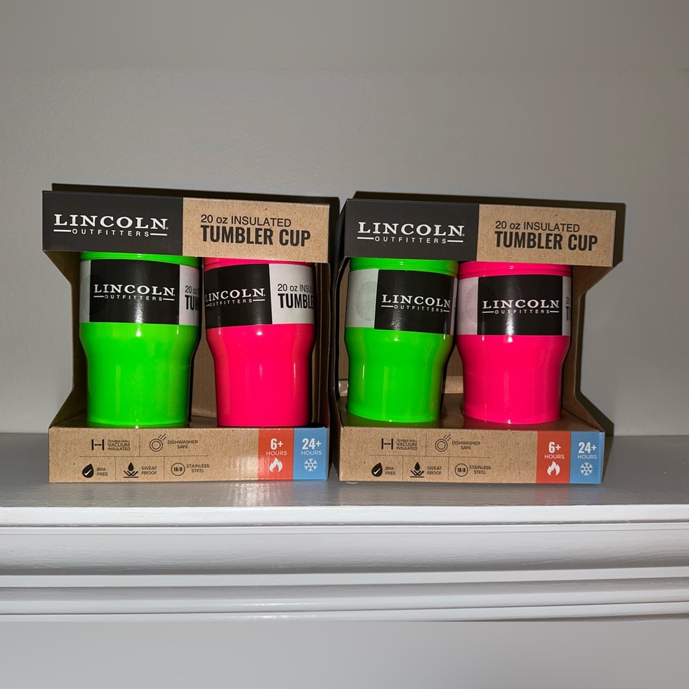 4 20oz tumbler bundle new! 24+ cold and 6+ hours hot. Epoxy tumbler supp…